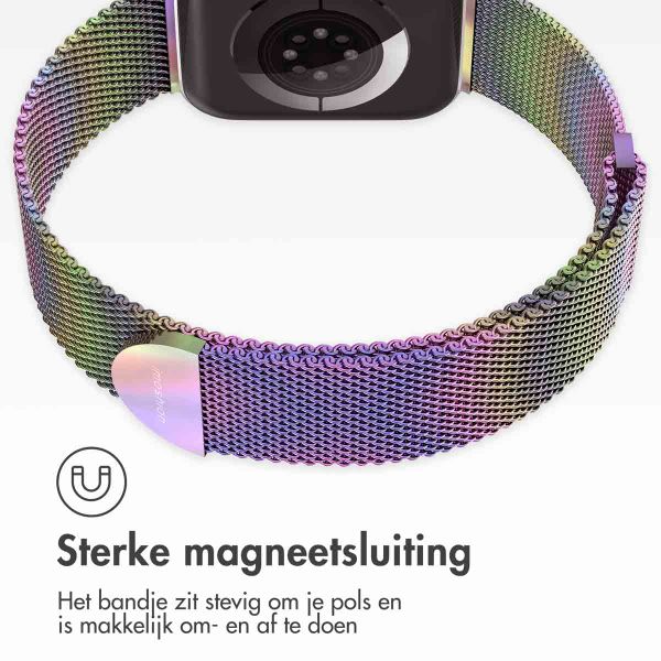 imoshion Milanees magnetisch bandje Apple Watch Series 1 - 9 / SE (38/40/41 mm) | Series 10 / 11 (42 mm) - Maat S - Colorful