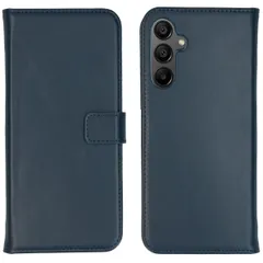 Selencia Echt Leren Bookcase Samsung Galaxy A15 (5G/4G) - Donkerblauw