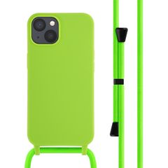 imoshion Silicone Case with Strap Apple iPhone 13 - Fluor Groen