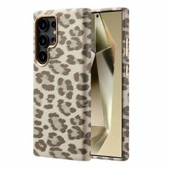 Selencia Sabi Backcover Panterprint met MagSafe Samsung Galaxy S24 Ultra - Soft Ivory