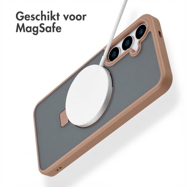 Accezz Ring Stand Backcover met MagSafe Samsung Galaxy S24 Plus - Bruin