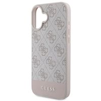 Guess Bottom Stripe 4G Backcover Apple iPhone 16 - Roze