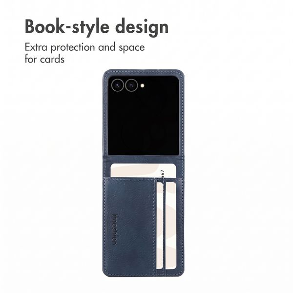 imoshion Luxury Bookcase Samsung Galaxy Z Flip 8 - Dark Blue