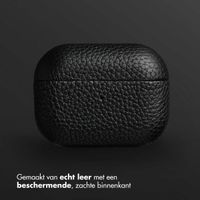 Accezz Echt Leren Case AirPods Pro - Zwart