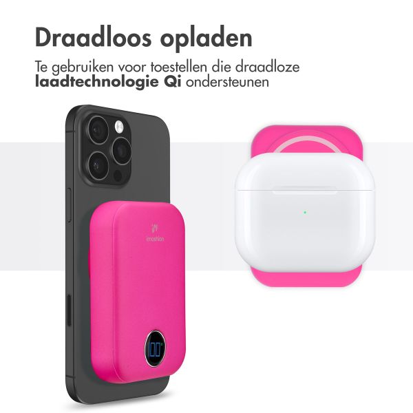 imoshion MagSafe Powerbank - 10.000 mAh - Draadloze powerbank - Hot Pink