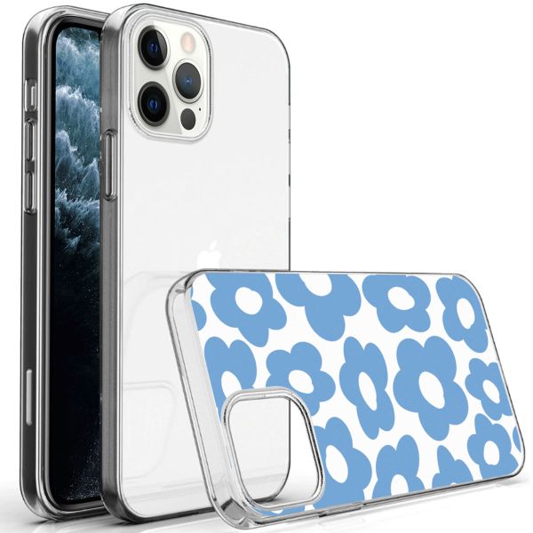 imoshion Design hoesje Apple iPhone 12 (Pro) - Retro Blue Flowers