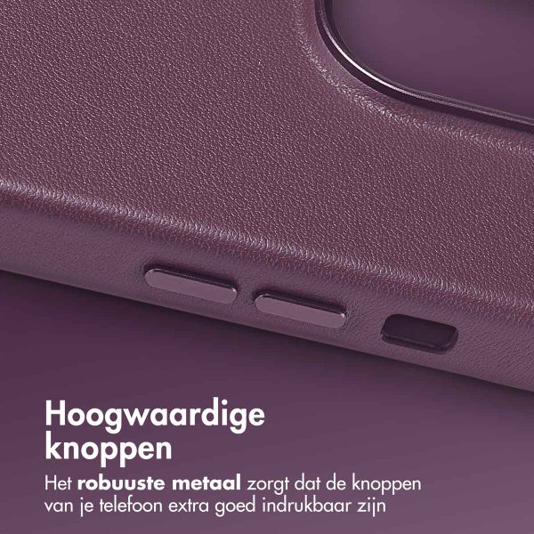 Accezz MagSafe Leather Backcover Apple iPhone 14 Pro - Heath Purple