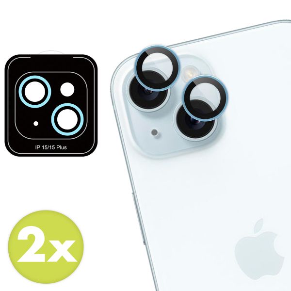 imoshion 2 Pack Camera lens protector Apple iPhone 15 / 15 Plus - Blue