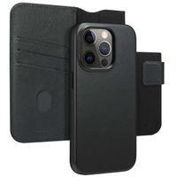Accezz 2-in-1 Leather Bookcase with MagSafe Apple iPhone 14 Pro - Onyx Black