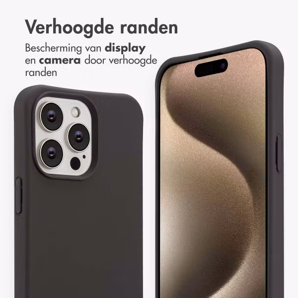 imoshion Color Backcover met afneembaar koord MagSafe Apple iPhone 15 Pro Max - Black Coffee