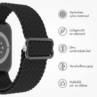 imoshion Nylon geweven bandje Apple Watch Series 1 t/m 9 / SE (38/40/41 mm) | Series 10 (42 mm) - Zwart