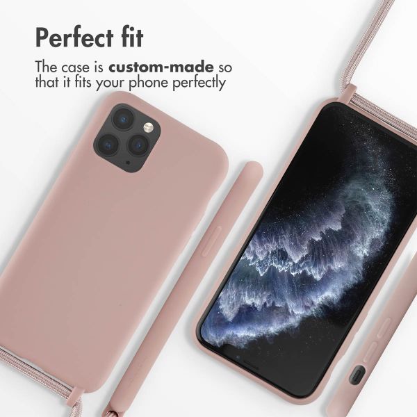 imoshion Silicone Case with Strap Apple iPhone 11 Pro - Sand Pink