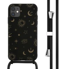 imoshion Siliconen design hoesje met koord Apple iPhone 11 - Sky Black