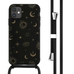 imoshion Siliconen design hoesje met koord iPhone 11 - Sky Black