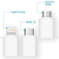 imoshion 3-in-1 smartphone ventilator Lightning, USB-C & Micro-USB - Wit