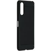 Brushed Backcover Sony Xperia 10 II - Zwart