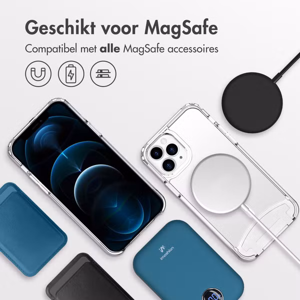 imoshion MagSafe Backcover met afneembaar koord Apple iPhone 12 (Pro) - Transparant