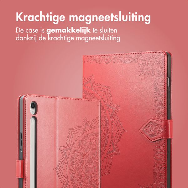 imoshion Mandala Bookcase Samsung Galaxy Tab S9 11.0 inch / S10 Lite / S10 FE / S9 FE 10.9 inch - Rood