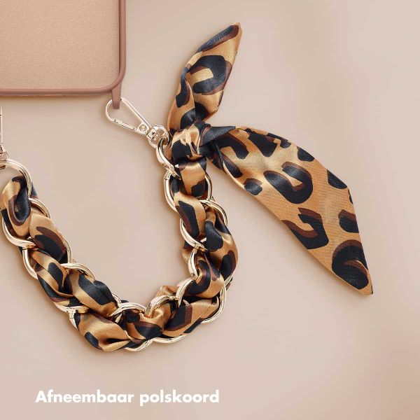 Selencia Backcover met luxe polskoord Samsung Galaxy S23 FE - Bruin