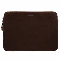 Selencia Teddy Laptop hoes 15-16 inch - Laptopsleeve - Choco Brown
