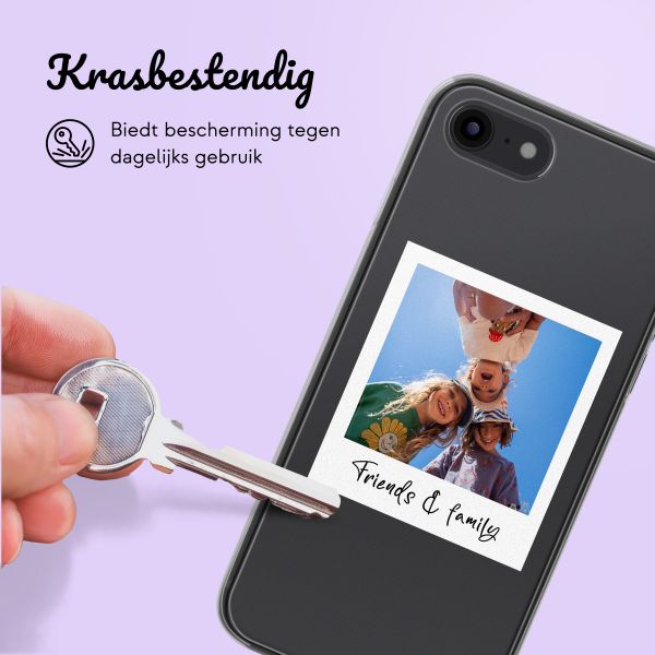 Gepersonaliseerd hoesje met polaroid iPhone SE (2022 / 2020) / 8 / 7 - Transparant