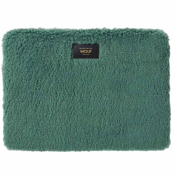 Wouf Teddy Laptop hoes 13 inch - Laptopsleeve - Moss