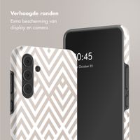 Selencia Vivid Tough Backcover Samsung Galaxy A55 - Beige Zigzag