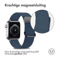 imoshion Magnetisch lederen bandje Apple Watch Series 1-9 / SE - 38/40/41 mm / Series 10 - 42 mm - Blauw