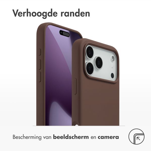 Accezz Liquid Silicone Backcover met MagSafe Apple iPhone 17 Pro Max - New Tea Brown