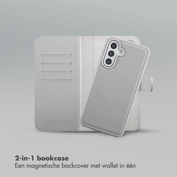 Selencia Olyn Uitneembare Bookcase met MagSafe Samsung Galaxy A56 - Grijs
