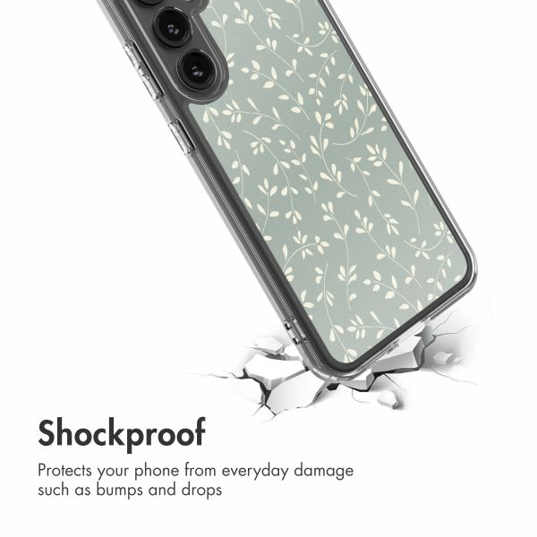 imoshion Design hoesje Samsung Galaxy S23 FE - Smoke Green Flowers