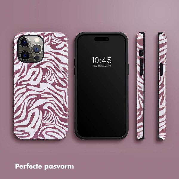 Selencia Vivid Tough Backcover iPhone 14 Pro Max - Trippy Swirl Dark Rose