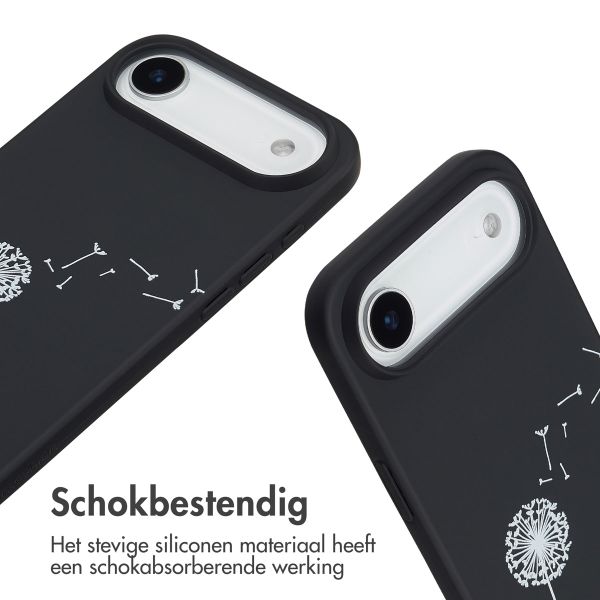 imoshion Siliconen design hoesje met koord Apple iPhone Air - Dandelion Black