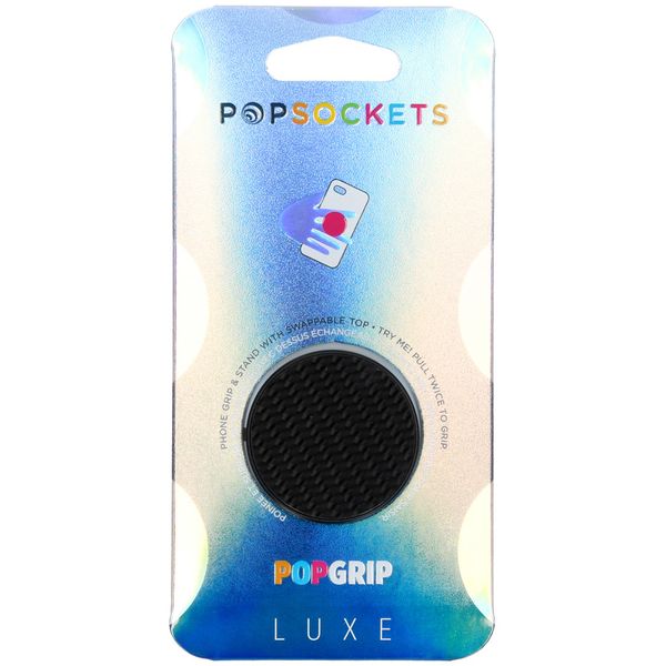 PopSockets Luxe PopGrip - Carbon Fiber Black