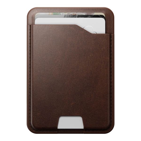 Nomad Leather Mag Wallet met Apple Find My Tracking - Brown