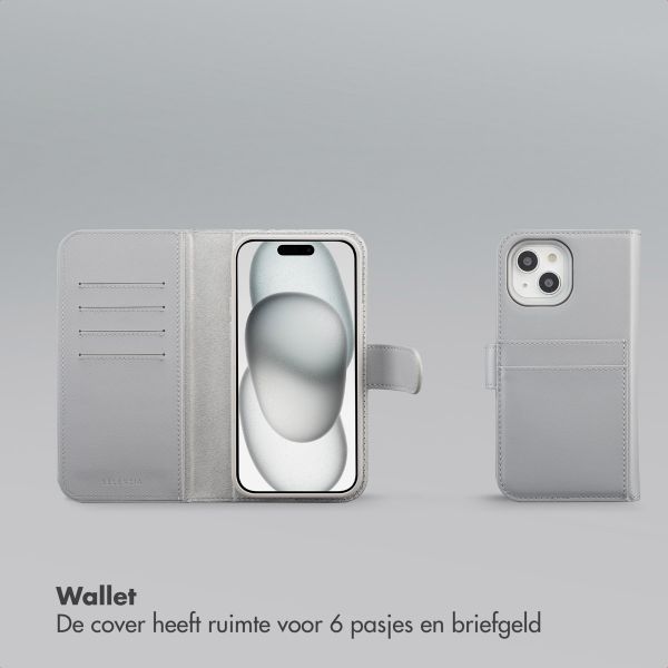 Selencia Olyn Uitneembare Bookcase met MagSafe Apple iPhone 15 - Grijs