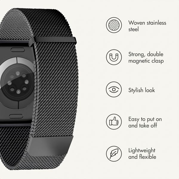 imoshion Milanese Magnetic Band Apple Watch | 44/45/46/49 mm - Black