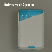 Accezz Leren Kaarthouder - Geschikt voor MagSafe en Qi2 - Light Grey