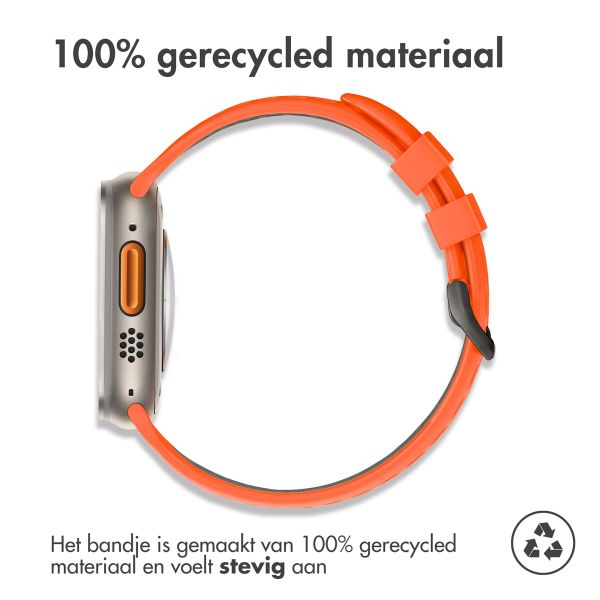 imoshion Siliconen sport bandje gesp Apple Watch Series 1 t/m 10 / SE / Ultra (2) (44/45/46/49 mm) - Oranje / Zwart