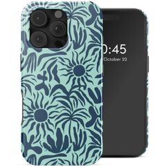 Selencia Vivid Tough Backcover met MagSafe iPhone 16 Pro Max - Tropical Vibes Light Blue