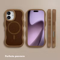 Selencia Wavy Backcover met MagSafe Apple iPhone 17 - Mocha Brown