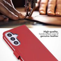 Selencia Genuine Leather Book Case Samsung Galaxy S26 FE - Red