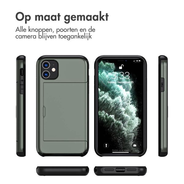imoshion Backcover met pasjeshouder Apple iPhone 11 - Donkergroen