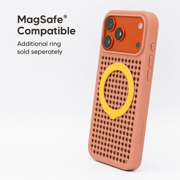Callbuddy Hoesje met Strap Apple iPhone 17 Pro Max - Coral Pop