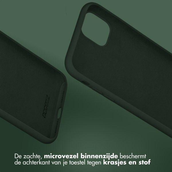 Accezz Liquid Silicone Backcover Samsung Galaxy A34 (5G) - Donkergroen
