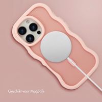 Selencia Wavy Backcover met MagSafe Apple iPhone 16 Pro - Soft Pink