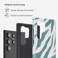 Selencia Vivid Backcover Samsung Galaxy S24 Ultra - Colorful Zebra Pine Blue