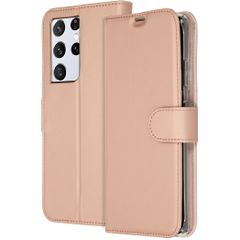 Accezz Wallet Softcase Bookcase Samsung Galaxy S21 Ultra - Rosé Goud