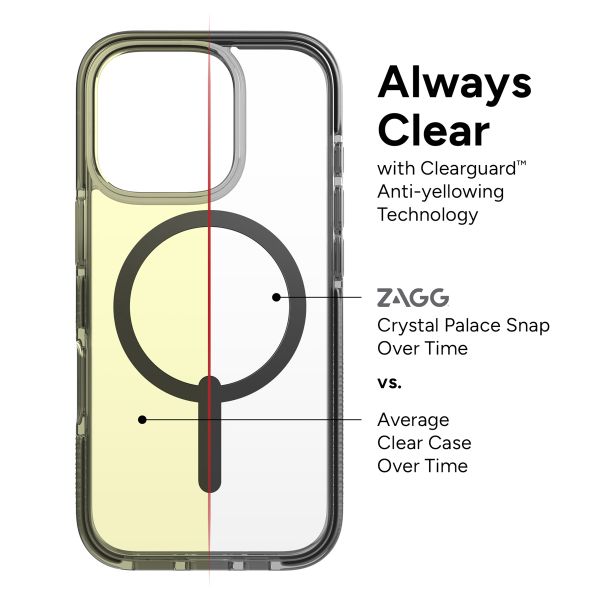 ZAGG Santa Cruz Snap Case met MagSafe Apple iPhone 16 Pro - Clear / Black