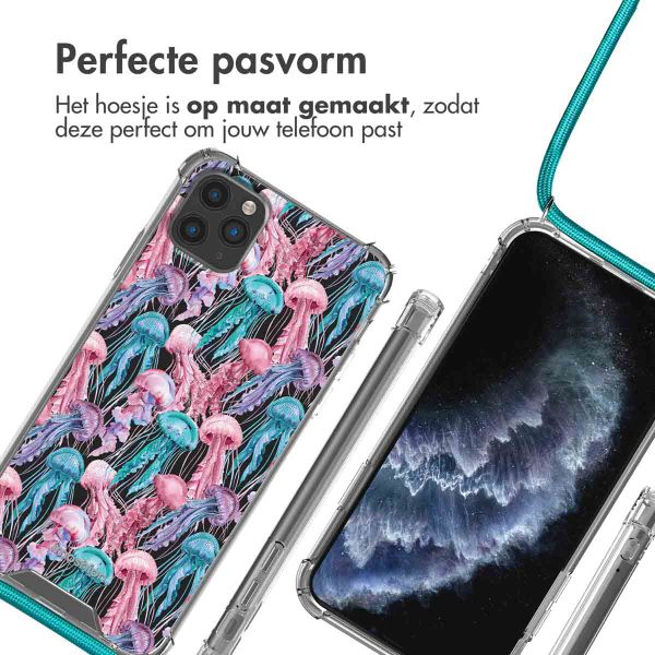 imoshion Design hoesje met koord Apple iPhone 11 Pro - Jellyfish Watercolor